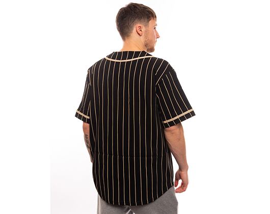 Triko New Era Pinstripe Jersey Black / Stone