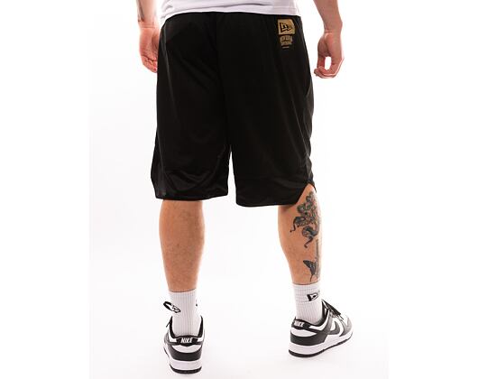 Kraťasy New Era Oversized Mesh Shorts - Black / Metallic Gold
