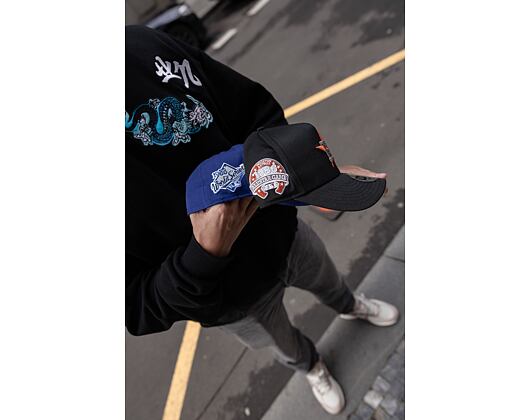 Kšiltovka New Era 9FORTY A-Frame MLB Patch Houston Astros Cooperstown Black / Kelly Green