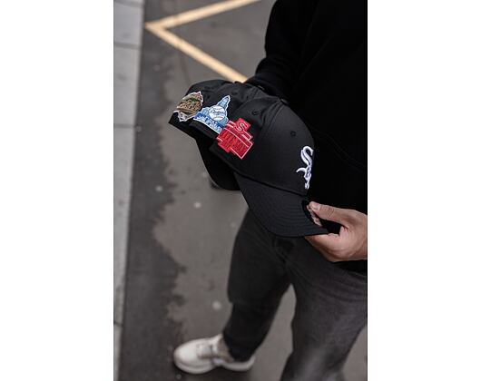 Kšiltovka New Era 9FORTY MLB Patch Chicago White Sox Cooperstown Black / Kelly Green