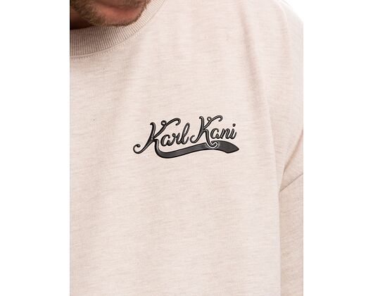 Triko Karl Kani Woven Signature Heavy Jersey Boxy Diner Tee vanilla melange