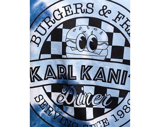 Triko Karl Kani Small Signature Tie Dye Diner Tee light blue/navy