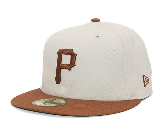 Kšiltovka New Era 59FIFTY MLB White Crown Pittsburgh Pirates Cooperstown Off White / Caramel Brown