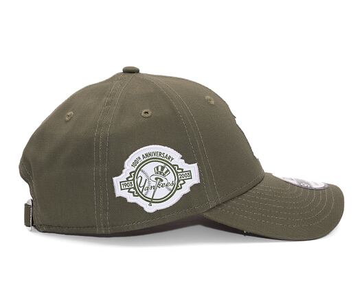 Kšiltovka New Era 9FORTY MLB Side Patch New York Yankees Cooperstown New Olive / White