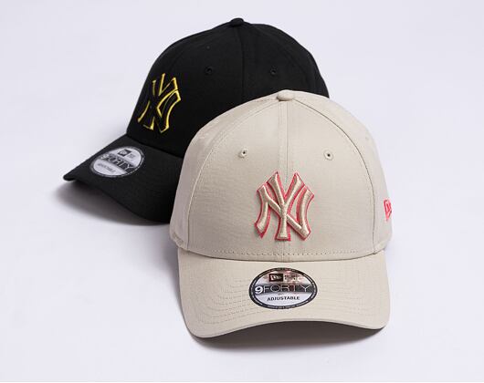 Kšiltovka New Era 9FORTY MLB Team Outline New York Yankees Stone / Lava Red