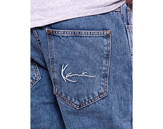 Džíny Karl Kani Small Signature Baggy Five Pocket Denim Vintage Indigo