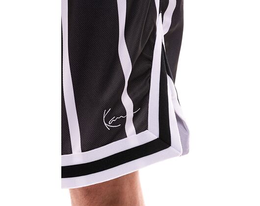 Kraťasy Karl Kani Small Signature Striped Mesh Shorts Black/White