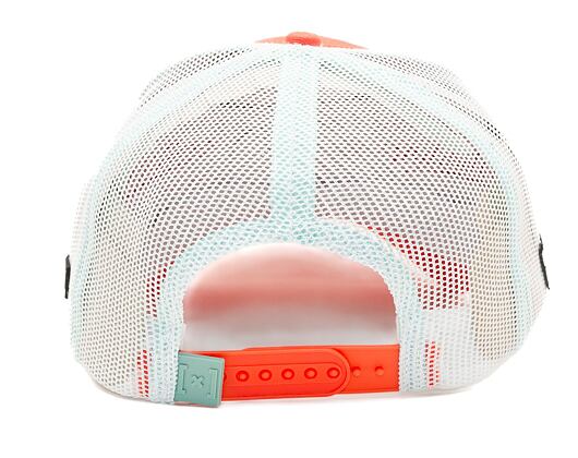 Kšiltovka Capslab Looney Tunes Trucker - Curious Daffy Duck - Coral Red / White