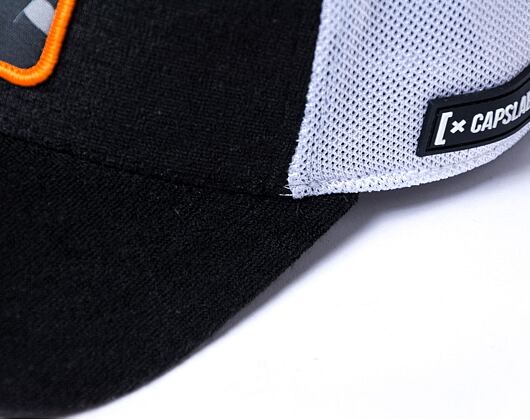 Kšiltovka Capslab Looney Tunes Trucker - Hyped Duffy Duck - Black / White