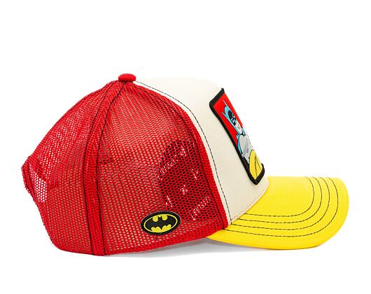 Kšiltovka Capslab DC Comics Trucker - Batman & Robin MEME - White / Red / Yellow