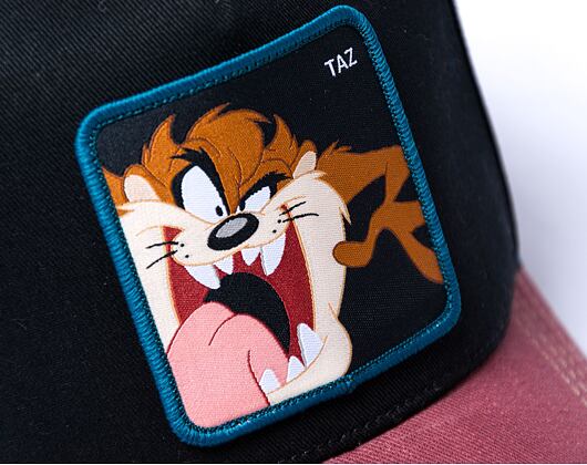 Kšiltovka Capslab - Trucker Looney Tunes Trucker Distressed Taz - Black / Sand / Red