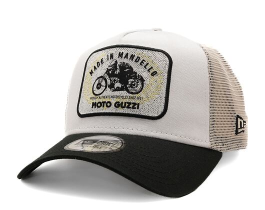 Kšiltovka New Era 9FORTY A-Frame Trucker Moto Guzzi - Stone / Black