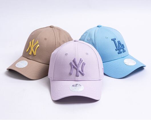 Dámská kšiltovka New Era 9FORTY Womens MLB Metallic Logo New York Yankees - Pastel Lila