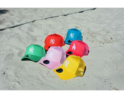 Kšiltovka New Era 9FORTY A-Frame Trucker MLB League Essential New York Yankees - Sour Green / White