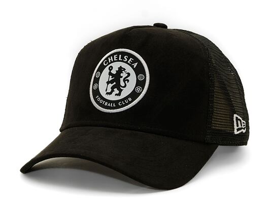 Kšiltovka New Era - 9FORTY Trucker Suede - Chelsea FC Lion Crest - Black