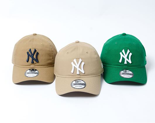Kšiltovka New Era - 9TWENTY League Essential - NY Yankees - Camel / White