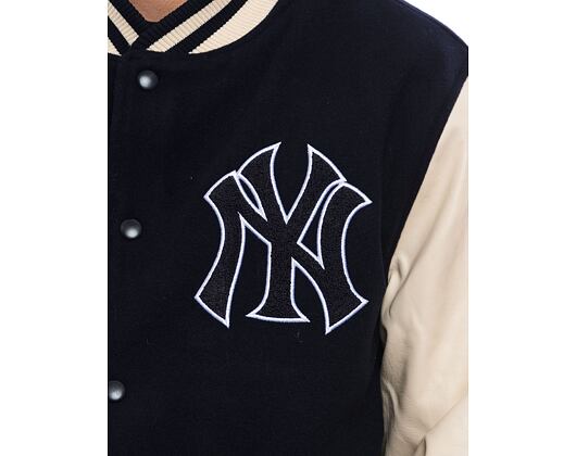 Bunda New Era - Patch Varsity Jacket - NY Yankees - Navy / Cream