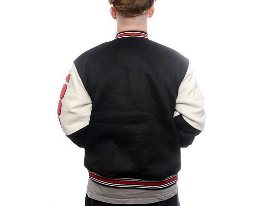 Bunda Mitchell & Ness - Team History Varsity Jacket Vintage Logo - Chicago Bulls - Black