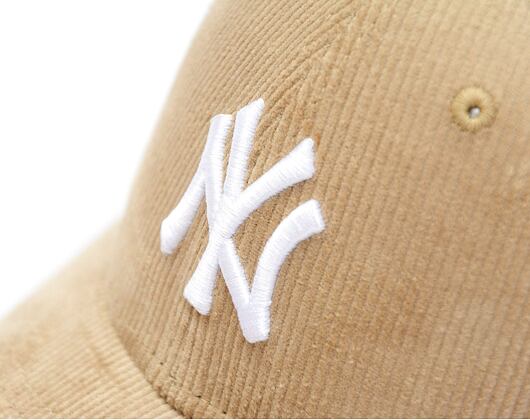 Kšiltovka New Era - 9FORTY MLB Cord - NY Yankees - Beige / White