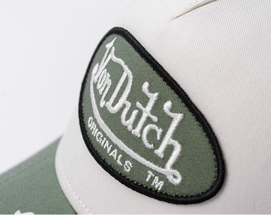 Kšiltovka Von Dutch - Trucker Boston - Cotton Twill - White / Green