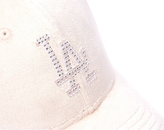 Dámská Kšiltovka New Era - 9FORTY Womens MLB Velour Diamante - LA Dodgers - Stone