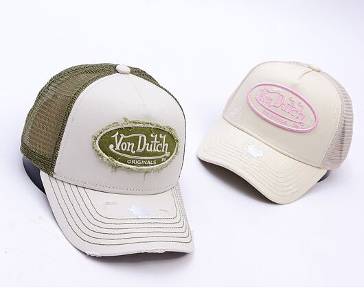 Kšiltovka Von Dutch - Trucker Kalmar - Caps - Cot Twill - White/ Green