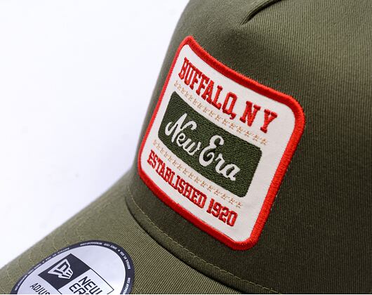 Kšiltovka New Era - Buffalo Patch 9FORTY Trucker - New Olive