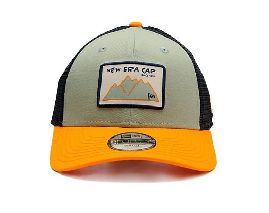 Dětská Kšiltovka New Era - Outdoor 9FORTY TRUCKER - Mint Green / Papaya Orange