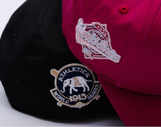 Kšiltovka New Era - MLB World Series 9FIFTY Original Fit - Atlanta Braves - Burgundy / Pink