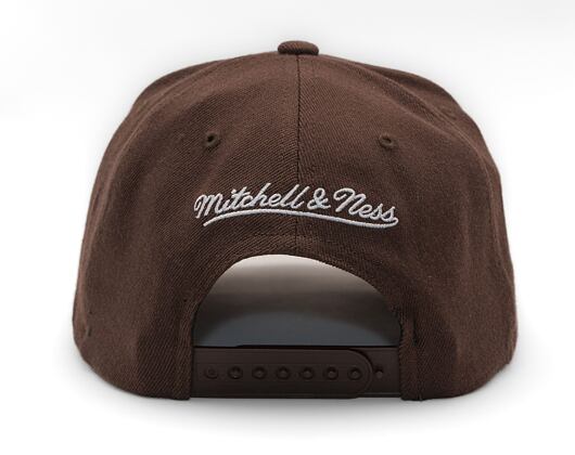 Kšiltovka Mitchell & Ness - Branded Pinscript Classic Red - Brown/White