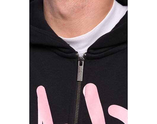 Mikina Karl Kani - Woven Signature Kani Os Zip Hoodie - black/rose