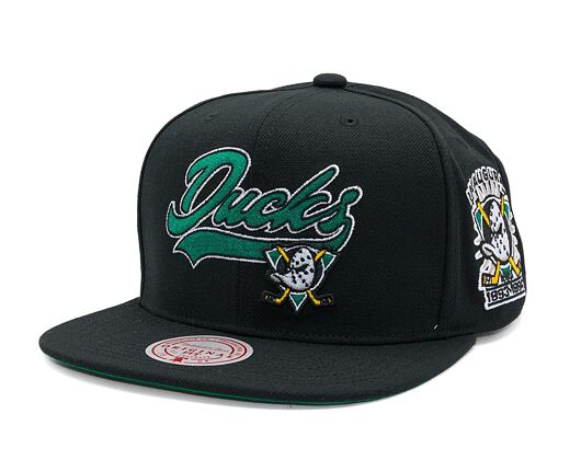 Kšiltovka Mitchell & Ness - Anaheim Ducks - Oversweep Snapback Vntg - Black