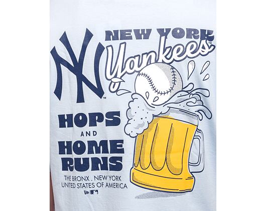 Triko New Era - MLB Food Graphic Oversized Tee - NY Yankees - Pastel Blue