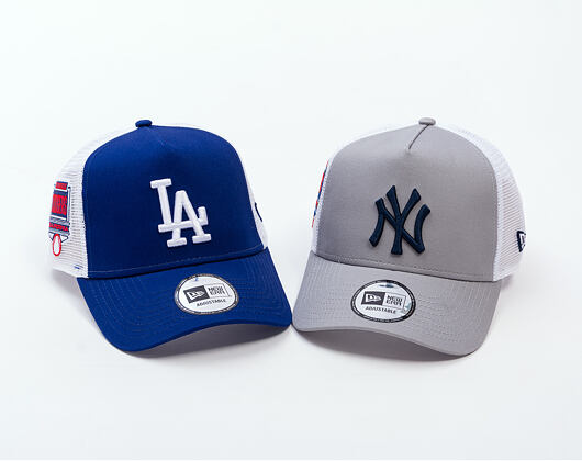 Kšiltovka New Era - MLB Side Patch 9FORTY Trucker - NY Yankees - Grey