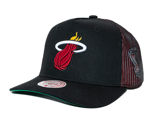 Kšiltovka Mitchell & Ness - NBA Tremor Trucker - Miami Heat - Black