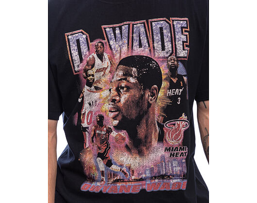 Triko Mitchell & Ness - NBA Vintage Hype Tee - Miami Heat - Black