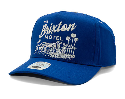 Kšiltovka Brixton - Brixton Motel C Np Hp Snapback - Electric Blue/Off White