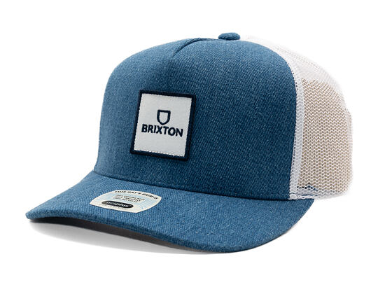Kšiltovka Brixton - Alpha Block X C Mp Mesh Cap - Denim/White