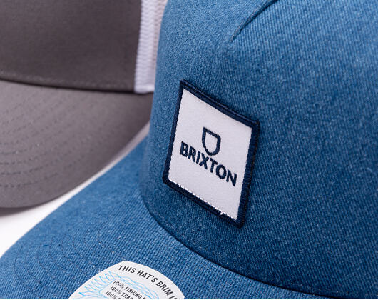 Kšiltovka Brixton - Alpha Block X C Mp Mesh Cap - Denim/White