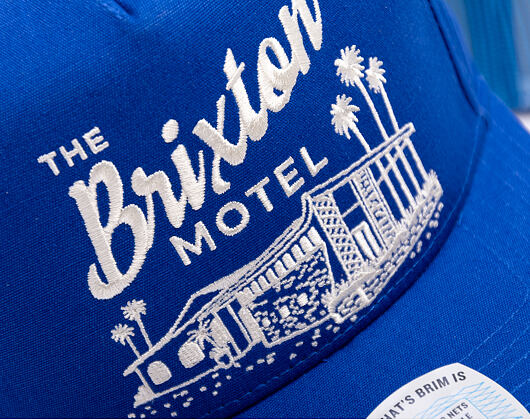Kšiltovka Brixton - Brixton Motel C Np Hp Snapback - Electric Blue/Off White