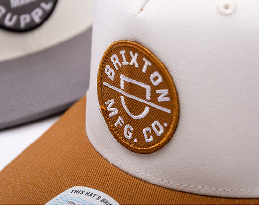 Kšiltovka Brixton - Crest C Mp Snapback - Washed Copper/Off White