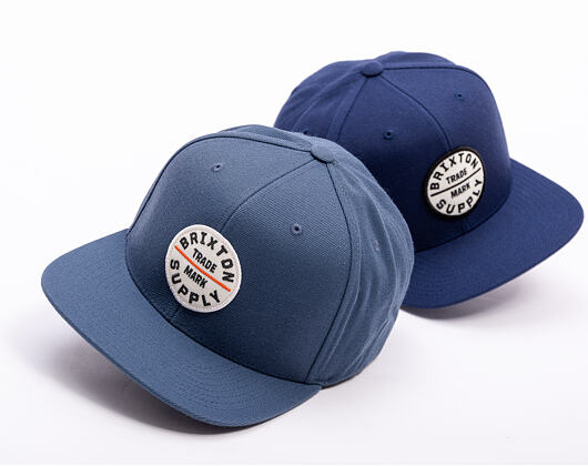 Kšiltovka Brixton - Oath Iii Snapback - Flint Stone Blue/White