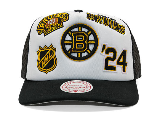 Kšiltovka Mitchell & Ness - Gridlock Trucker - Boston Bruins - White