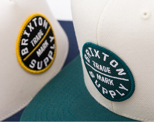 Kšiltovka Brixton - Oath Iii Snapback - Off White/Night Sage