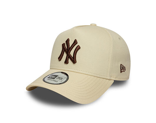 Kšiltovka New Era - MLB League Essential 9FORTY A-Frame - NY Yankees - Cream / Auburn