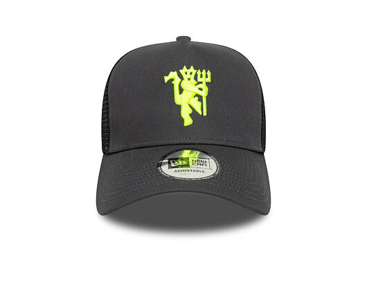 Kšiltovka New Era - Seasonal 9FORTY Trucker - Manchester United FC - Graphite / Cyber Yellow