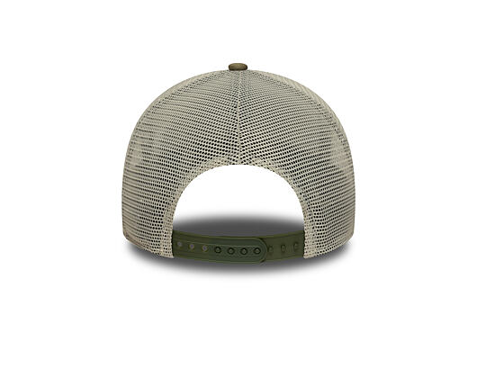 Kšiltovka New Era - Western Oval Patch Foam 9FORTY Trucker - Stone / Woodland Camo