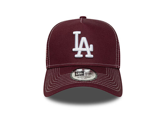 Kšiltovka New Era - MLB Contrast Stitch WS Retro 9FORTY Trucker - LA Dodgers - Burgundy