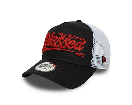 Kšiltovka New Era - UFC MMA Max Holloway - Blessed 9FORTY Trucker - Black / Scarlet