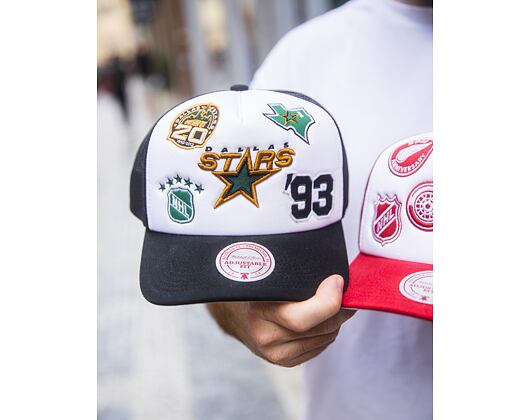 Kšiltovka Mitchell & Ness - Gridlock Trucker Vntg - Dallas Stars - White